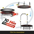 thumbnail image 2 of Rebounder Trampoline for Adults - 40" Foldable Mini Trampoline Fitness Rebounder with Adjustable U-Bar Handle, Max Load 350lbs,Stable Quiet Indoor/Outdoor Exercise Equipment, 2 of 8