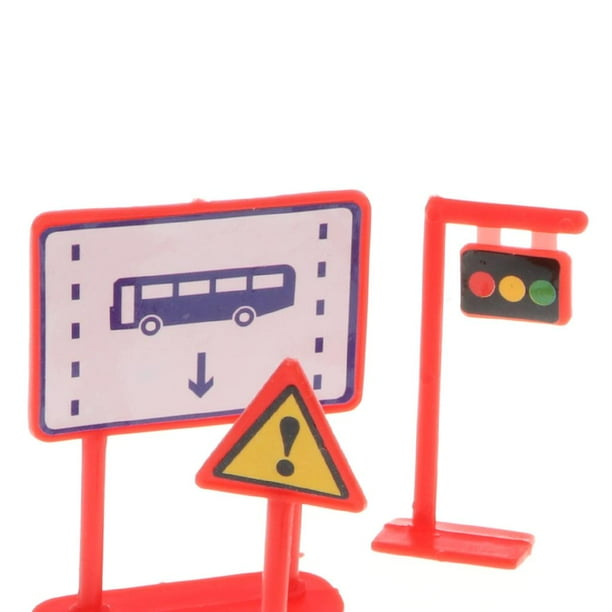 Panneaux de Signalisation pour Enfants Véhicule Éducatif Voiture Ensemble de Jeu