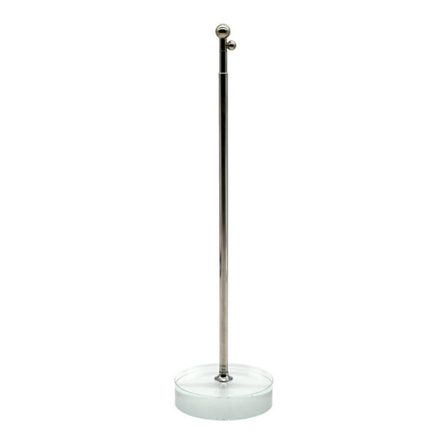 Almencla Support de Drapeau de Bureau Mât de Drapeau avec Base Robuste Fête Intérieur Mât de Drapeau Support 9.5cmx9.5cmx27cm