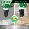 thumbnail image 3 of NEWBEAT Power Drill Set, 21V Cordless Drill with Battery and Charger, 3/8" Keyless Chuck, 2 Variable Speed, 25+1 Torque Setting, Power Tools for DIY, 3 of 9