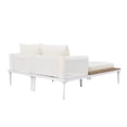 thumbnail image 3 of Glavbiku 2 Seater Outdoor Daybed with Coffee Table,Patio Double Chaise Lounger Set for Patio Beige, 3 of 13
