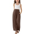 thumbnail image 2 of XXWXYD Kids Elastic Waist Casual Pants with Pockets Straight Leg Solid Color Loose Fit Everyday Trousers for Boys Girls, 2 of 6