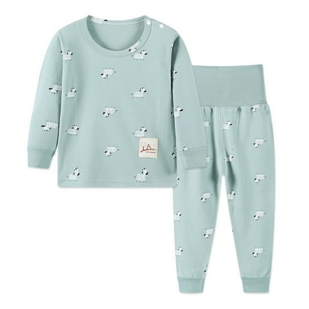 

Cuteam Children Pajamas Autumn Unisex Kids Long Sleeves Cartoon Printed Tops Pants Sleepwear Set Outfit