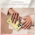 thumbnail image 5 of TECH CIRCLE Stylish Leather Case for iPhone 13 Pro 6.1 Inch Plating Edge with Wristband Handstrap Kickstand Full-Body Protective Case Cover for iPhone 13 Pro, Yellow, 5 of 6