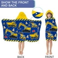 thumbnail image 2 of Engineering vehicle Hooded Beach Towel for Kids, Cute Space Man Bath Towel with Hood, Boy Microfiber Super Absorbent Soft Poncho Bathrobe for Swim Pool, 2 of 4