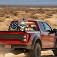 thumbnail image 3 of SEANATIVE Pickup Truck Rear Window Decal Perforated Vinyl See Through Graphic Sticker UV Protection Waterproof Patriotic Decor Fit Automotive Decals, Skull American Flag Palm Tree, 3 of 7