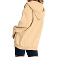 thumbnail image 4 of Full Zip Hoodies for Women Fall Winter Cute Comfy Plain Hooded Sweatshirts Trendy Casual Fashion Track Jacket with Pockets for Hiking Running Jogging, 4 of 5