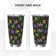 thumbnail image 3 of Honeii Mardi Gras Carnival4 Print 20OZ Car Cup, Insulated Stainless Steel Travel Mug with Lid and Straw, Keep Your Drinks Hot and Cold-Straw Two-piece Set, 3 of 7