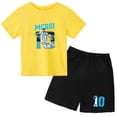 thumbnail image 3 of Conjuntos de 2 camisetas y pantalones con estampado de Super Soccer Star No. 10 para niños de 3 a 14 años, ropa de calle para niños y niñas, 3 of 5