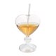 thumbnail image 4 of Taza Copa De Vino En Forma De Corazón Taza De Vidrio Decorativa Transparente De Sujeción Cómoda Con Pajita Para Fiestas Bar Club Nocturno Boda 240 Ml Estilo Brillante, 4 of 8