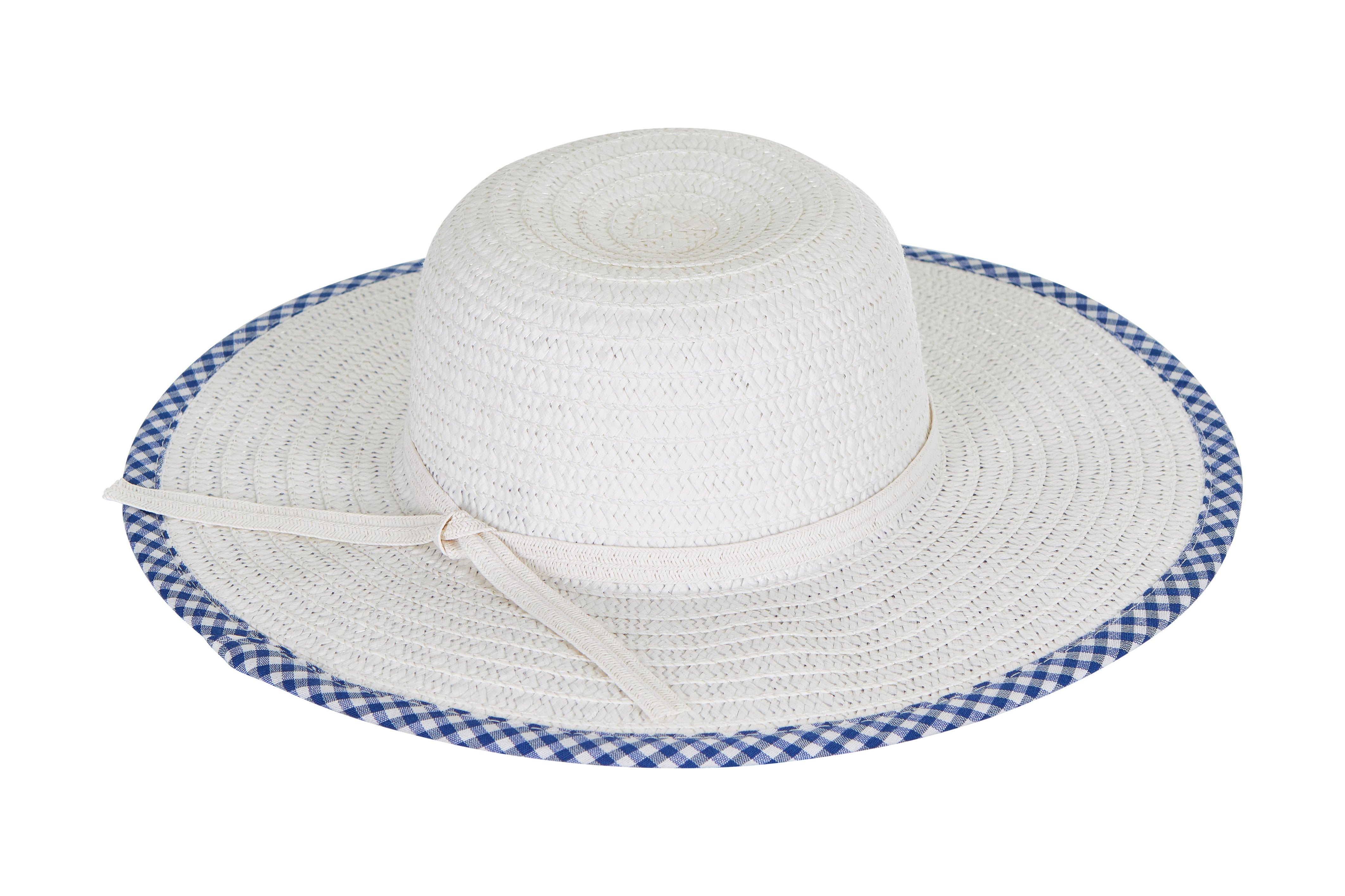 i-Smalls Women's Paper Floppy Sun Summer Hat with Stylish Contrast Stripes 