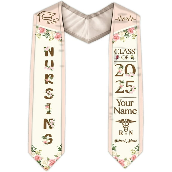 Custom Nurse Sash Graduation, RN Graduation Stole Gifts for Friends Nursing Student Senior Class Of 2025