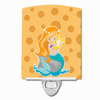 Beach Mermaid Ginger Hair Laurie Ceramic Night Light-4 x 6-