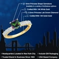 thumbnail image 2 of Gem Stone King 14K White And Yellow Gold Green Mystic Topaz and Lab Grown Diamond Engagement Ring for Women | 2.16 Cttw | Princess 6MM | Gemstone November Birthstone | Size 8, 2 of 6
