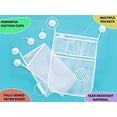 thumbnail image 2 of 2 x Mesh Bath Toy Organizer + 8 Ultra Strong Hooks – The Perfect Bathtub Toy Holder & Bathroom or Shower Caddy – These Multi-use Net Bags Make Baby Bath Toy Storage Easy – For Kids & Toddlers, 2 of 5