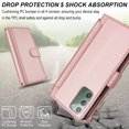 thumbnail image 2 of Wallet Case Compatible with Samsung Galaxy Note 20 Zipper Luxury ID Cash Credit Card Slots Holder Crossbody Lanyard Folio PU Leather Cover [Detachable Magnetic Hard Case] with Strap, Rosegold, 2 of 9
