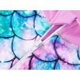 thumbnail image 4 of Serdomi Girls One Piece Rash Guard Swimsuit Cute Purple Mermaid Scales Print Zipper Toddler Bathing Suits Size 4, 4 of 7