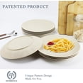 thumbnail image 3 of Homienly Wheat Straw Dinner Plate Set, 8-Pack 10 inch, Unbreakable, Microwave & Dishwasher Safe, Plate Set and Plastic Dinner Plates for Kitchen, Camping, Picnic and RV, Salad Plates, Beige, 3 of 7