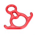 thumbnail image 2 of Climbing 8 Ring, Different Holes Metal Red Safe Unbreakable Rope Descender  For Fire Rescue For Most People For Working Aloft, 2 of 8