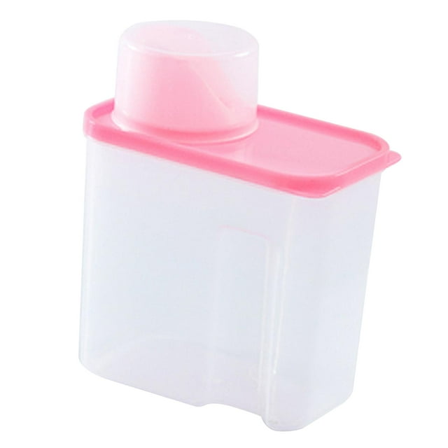 Contenedores de detergente para detergente en polvo Contenedor para detergente en polvo Caja de almacenamiento para detergente en polvo ... 2L Rosa