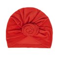 thumbnail image 1 of Turban Knot Inner Hijab Forehead Solid Color Simple Style Stretch Pleated Headscarf Universal Headwear Bonnet Wedding Red, 1 of 7