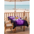 thumbnail image 2 of Outdoor Tablecloth with Umbrella Hole for Patio/Picnic/Party/Camping, Purple Video Game Waterproof Table Cloth Rectangle Table Cover Washable, Cartoon Funny Neon Graffiti Brick (60"x 84"), 2 of 9