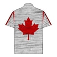 thumbnail image 4 of Afuyipoi Men's Canada Print Button Shirt,Side Slit Lightweight Summer Casual T-Shirts Gray M, 4 of 6