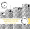 thumbnail image 6 of Grey Morocco Blackout Curtains for Bedroom/Living Room, Thermal Insulated Kitchen Curtains, Modern Abstract Classic Geometric Textured Grommet Darkening Window Treatment Drapes 52"x63"x2, 6 of 8