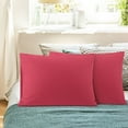 thumbnail image 2 of PiccoCasa 2 Packs Microfiber Pillowcases with Envelope Closure, Queen Burgundy, 2 of 8