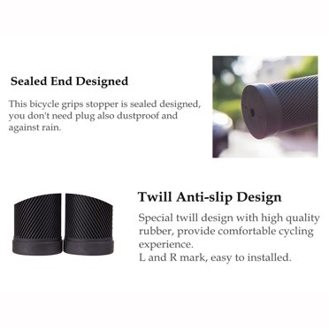 ZTTO Lock-On Bike Grips – Sponge, Shock-Proof, Anti-Slip – For MTB, Road, BMX – Black