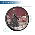 thumbnail image 3 of Voice Activated Clock with Glow Light 12 Inch Large Silent Wall Clock Battery Operated for Home Decor Pink Christmas Trees and Houses, 3 of 8