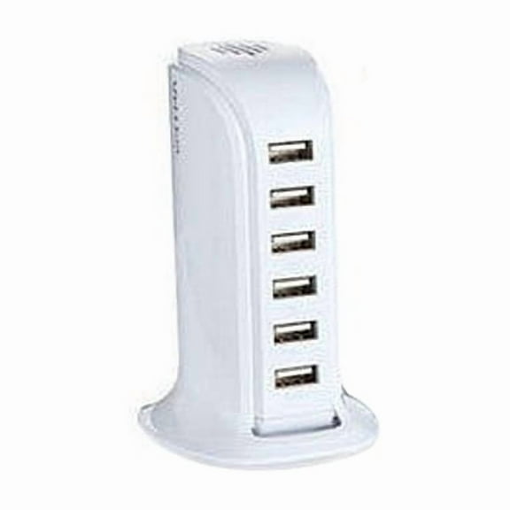 Smart Power 6 USB Colorful Tower for Every Desk at Home or Office charge any Gadget