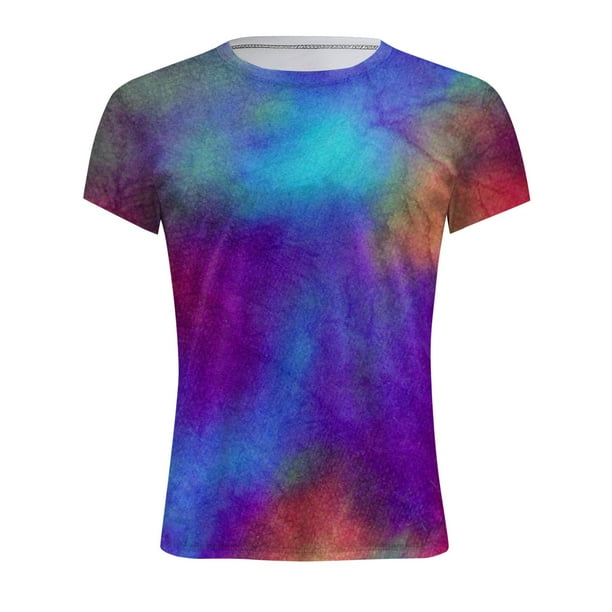 HONHUZH Mens Shirts Clearance,Men's Summer Neckline T-shirt