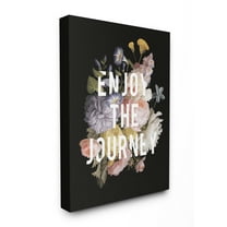 Stupell Home Décor Enjoy the Journey Flower Bouquet Inspirational Word Design Canvas Wall Art by Wild Apple Portfolio