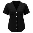 thumbnail image 5 of Cilsoka Womens Short Sleeve Button Down Shirts Dressy Casual Summer Tops Trendy Business Shirts with Pockets, 5 of 6
