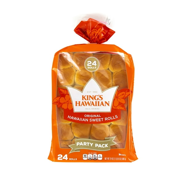 King's Hawaiian Rolls, Original Hawaiian Sweet Dinner Rolls, 24 Count