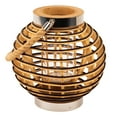 thumbnail image 6 of Northlight Round Rattan Glass Candle Lantern with Jute Handle - 9.5", 6 of 10