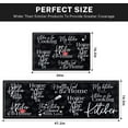 thumbnail image 2 of Black White Kitchen Rugs and Mats Non Skid Washable Set of 2, Phrase Doodle Blackboard Kitchen Mats for Floor, Cooking Phrase Kitchen Runner Rug, Funny Home Kitchen Decor, 2 of 6