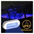 thumbnail image 3 of 4Pcs Marker Light 3 LED Boat Marine Grade 12V Large Waterproof LED Courtesy Lights Stair Deck Turn Signal Lighting ,High Bright, 3 of 7