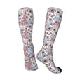 thumbnail image 4 of Fotbe Abstract Floral print Women's Men's Novelty Crew Socks Cotton Socks Knee High Socks for Walking,Running,Nurses,Pregnancy, 4 of 9