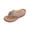 Khaki, variant on Yyuenw Women Summer PU Slip On Wedge Slides Open Toe Flower Thong Walking Casual Sandals