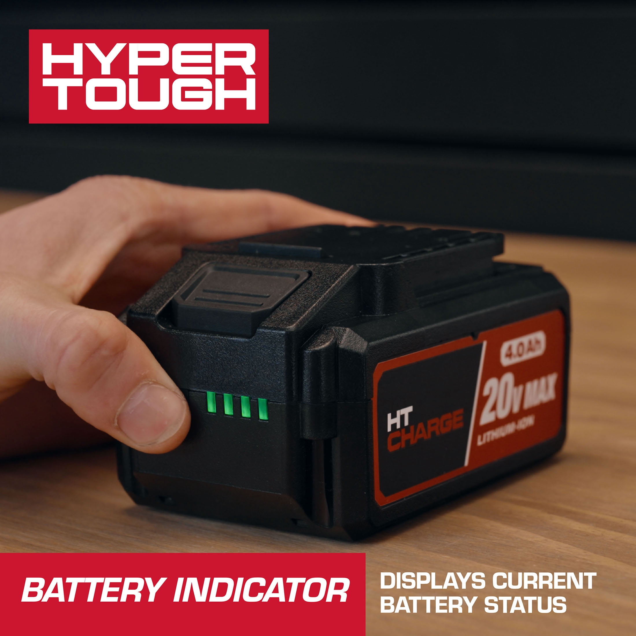 Hyper Tough 20V 2Ah USB A+C Battery, HY5601050516015