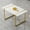 White+Gold, variant on JUFU 55" Dining Table, Rectangular Wood-Look MDF Top, Black Metal Legs for Kitchen & Dining Room