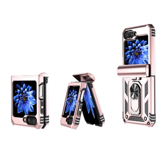 Estuche GANGXUN para Samsung Galaxy Z Flip 5, soporte giratorio 360°, estilo mecánico y magnético