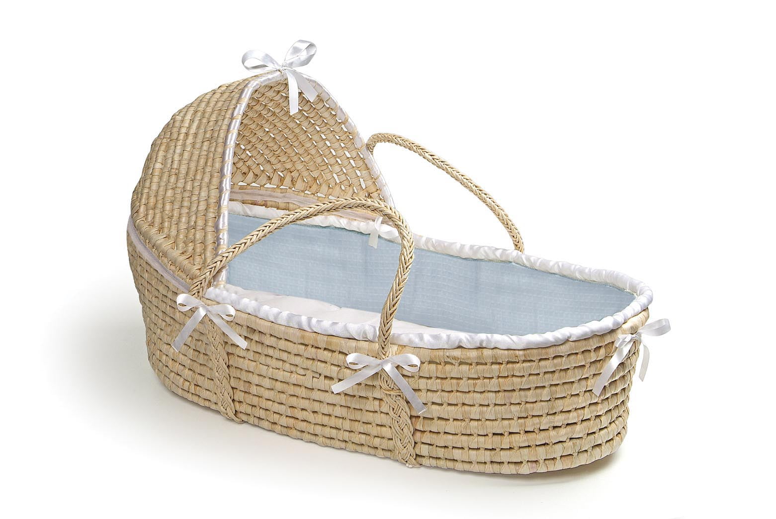 ESPRESSO Moses Basket with Hood and White Bedding 