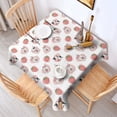 thumbnail image 2 of White Cow Strawberry Jar Pattern Square Tablecloth,Waterproof Square Table Cover,Wipeable Spillproof Washable Table Cover for Home Kitchen Party Decor 52"x52"(132x132cm), 2 of 6