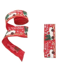 Christmas Present Wrapping Ribbon Burlap Printed Garland Wedding Party Decoration