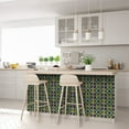 thumbnail image 6 of Mi Alma Vinyl Backsplash Decor - Green Yellow Blue Vintage Floral Peel & Stick Tiles 6x6, 6 of 13