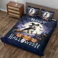 thumbnail image 3 of Happy Halloween Akita Witch Pumpkins Bats Quilt Bedding Set Inu Dog Lover 1 Blanket Bed Cover 2 Pillowcases - 13012, 3 of 5