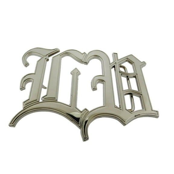 LV Las Vegas Sin City Gambling Headquarter Nevada USA Belt Buckle Silver Chrome Die-Cut Finished